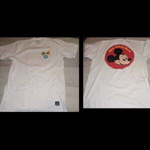 Disney Vans Mickey Mouse 50th WDW Classic Fit White T-Shirt Adult Size L Logo